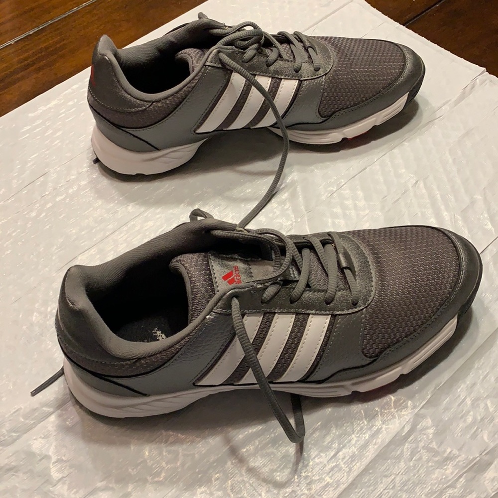 Adidas golf shoes.Size 8.5.Grey & white.Like new.